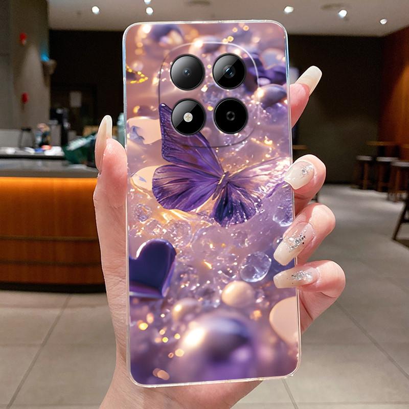 Для Xiaomi Redmi Note 15 Pro Plus Чехол Роскошный Цветочный Чехол Мягкий ТПУ Чехол для Телефона Для Redmi Note 15 Note15 Pro + 5G Чехлы Бампер
