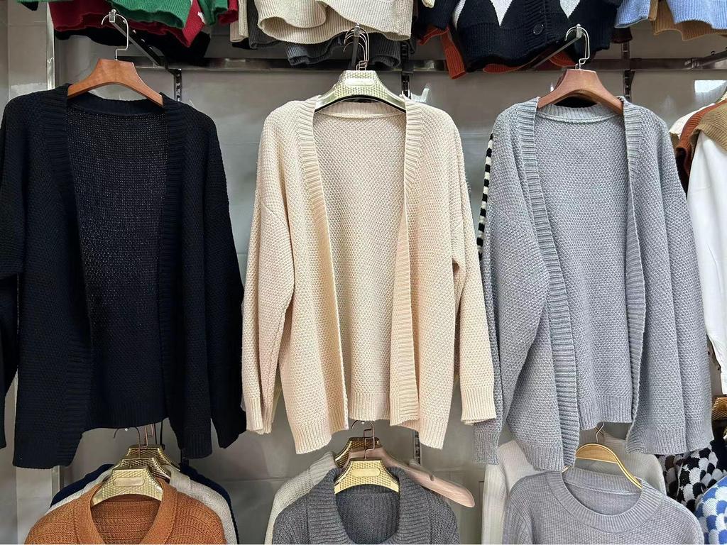 Женское ретро-пальто-кардиган средней длины во французском стиле - свитер толстой вязки свободного покроя для поездок на работу на осень/зиму