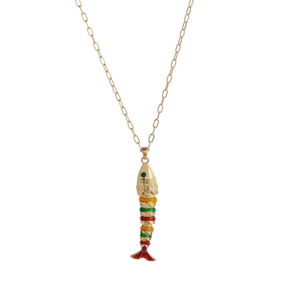 Goldfish Nylon Rope Necklace Ethnic Style Ocean Series Necklace Girls