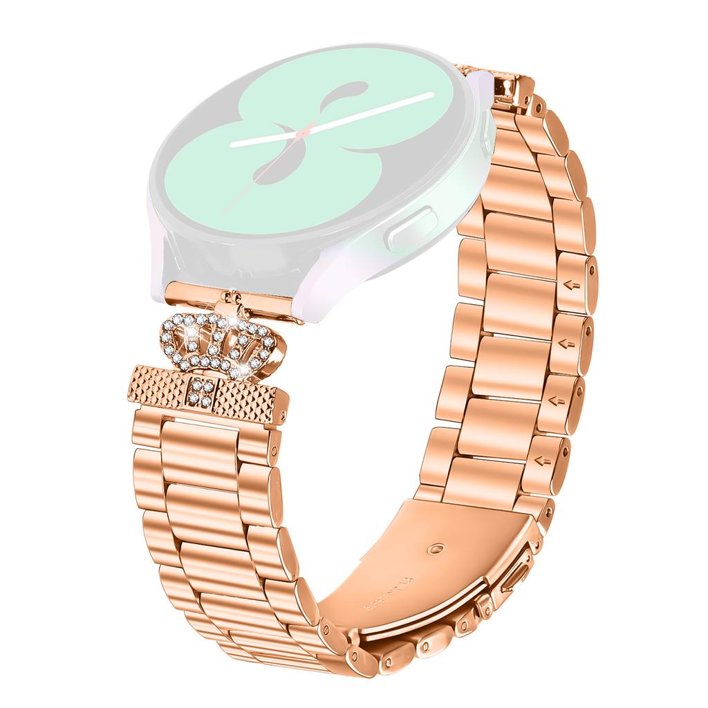 For Huami Amazfit GTS Strap Stainless Steel Crown Shape Rhinestone Decor Watch Band