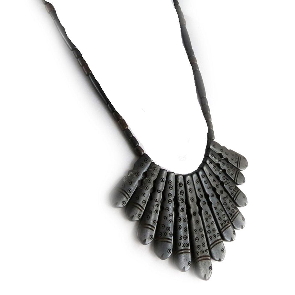 Les Trésors De Lily [B8561] - Brown 'Cleopatra' Necklace