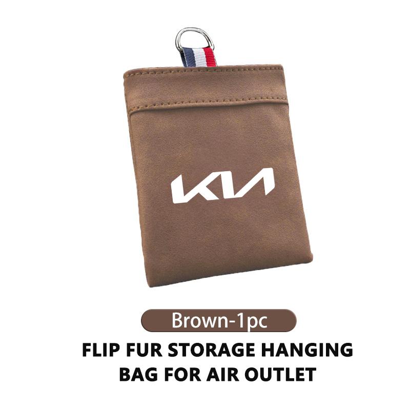 BBEB3 Car Air Vent Sunglass Phone Coin Key ID Card Storage Bag For KIA K5 K2 Optima Soul Spectra Niro Cadenza Sephia Carens