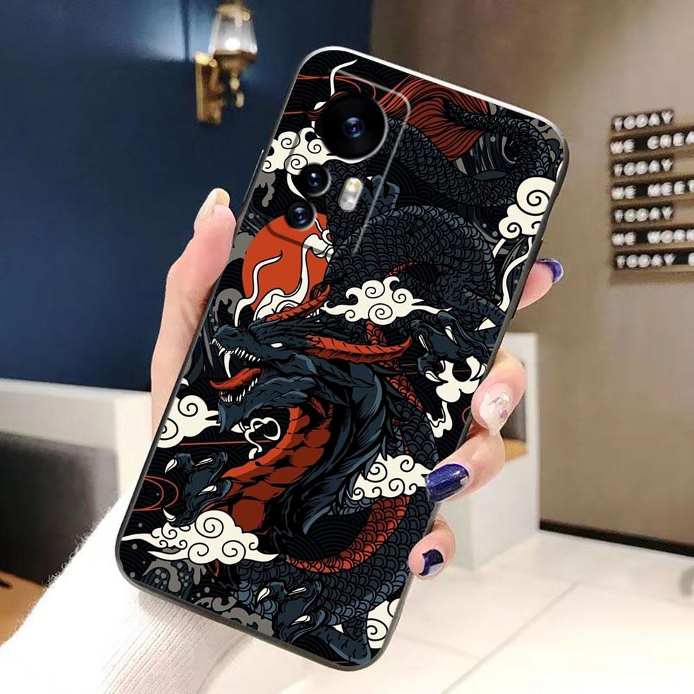 Чехол для телефона Мифический Дракон Тигр для Xiaomi 15 15T 14 14T 13 12T 11 11T POCO F8 F7 F6 F5 X7 X5 M6 M7 PRO Ultra Чехол своими руками