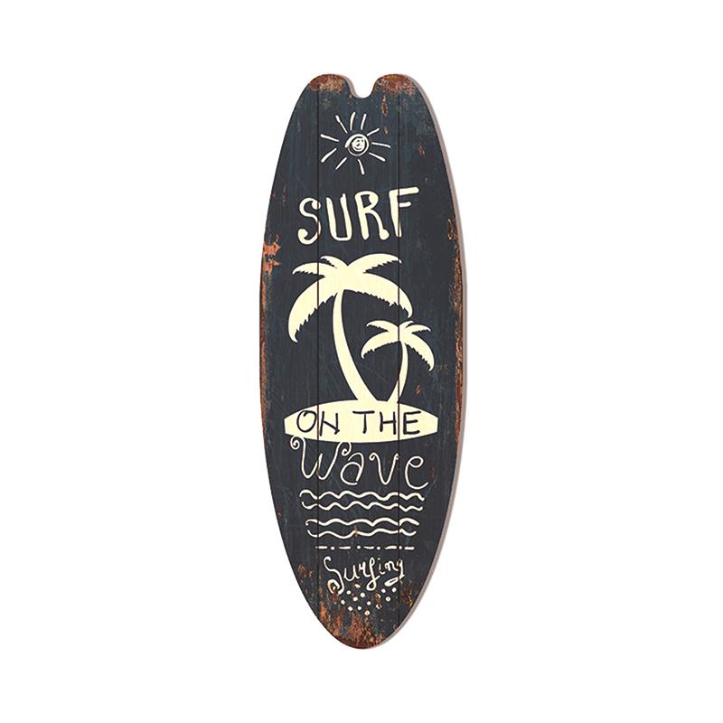 Beach Tiki Bar Surfboard Wooden Sign Plaque Decor For Bathroom Home Wall Plate Poster Vintage Print Wooden Painting Signs