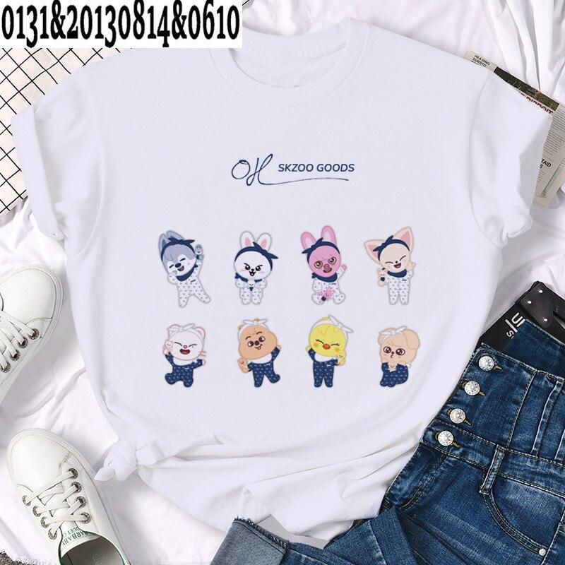 Stray Kids Skzoo Футболка Женская Милая Аниме Смешная Футболка