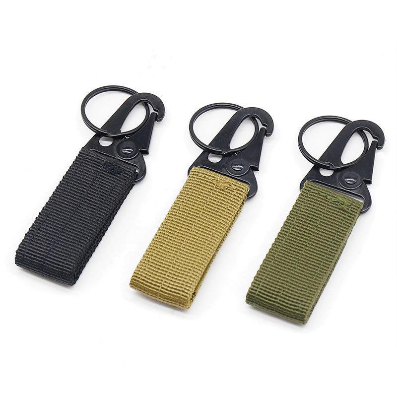 Outdoor Tactical Carabiner Webbing Belt Hook for Backpack and Climbing