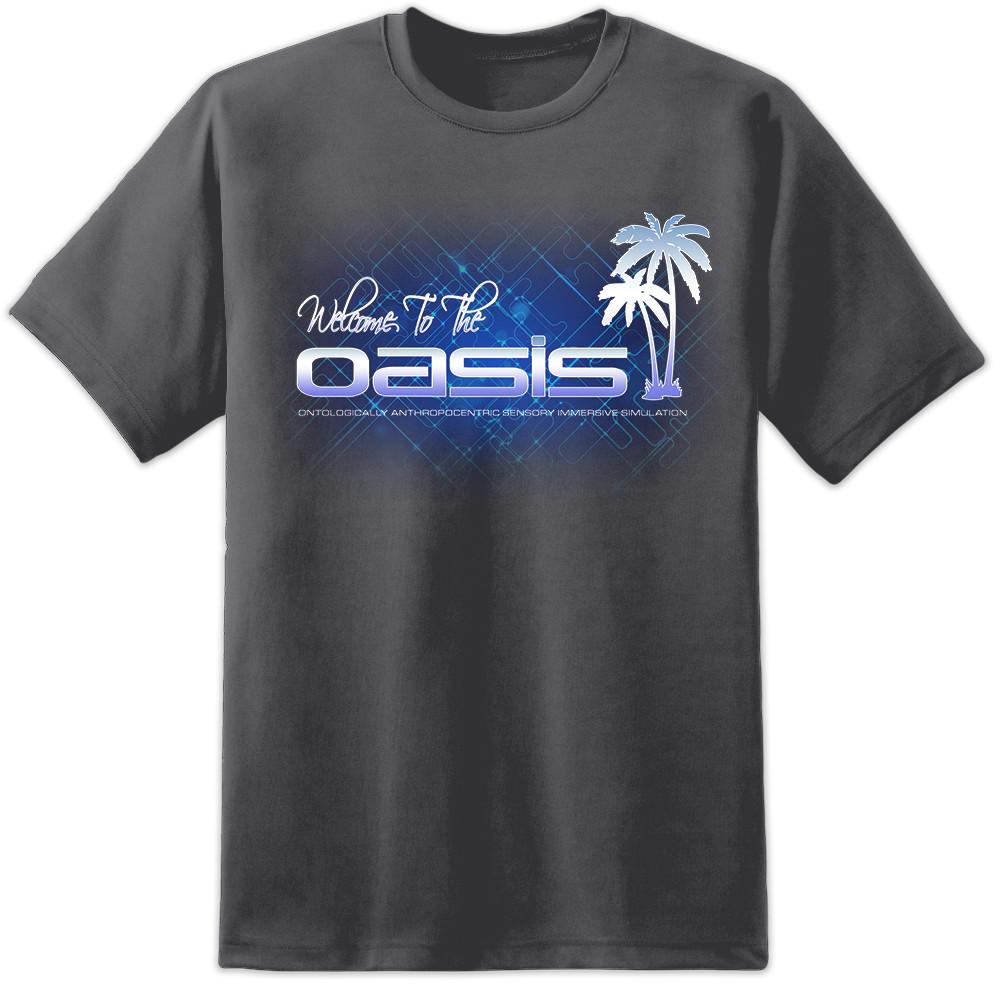 Unisexs Ready Player One Welcome To The Oasis T Shirt Movie Film Vr Design Poster