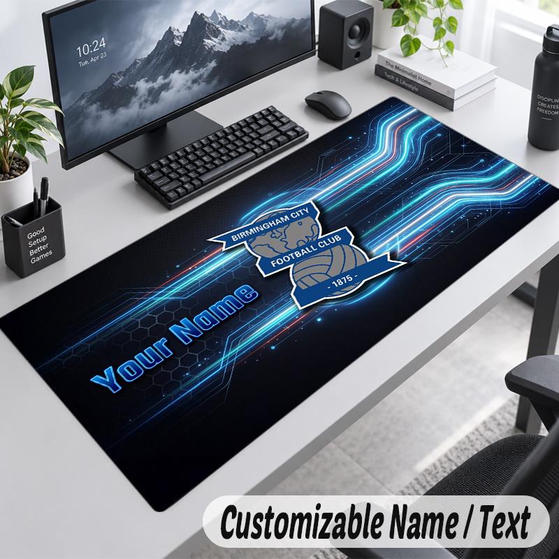 Custom Name Text Mouse Pad BIRMINGHAM CITY Personalized Desk Pad For Work And Gaming