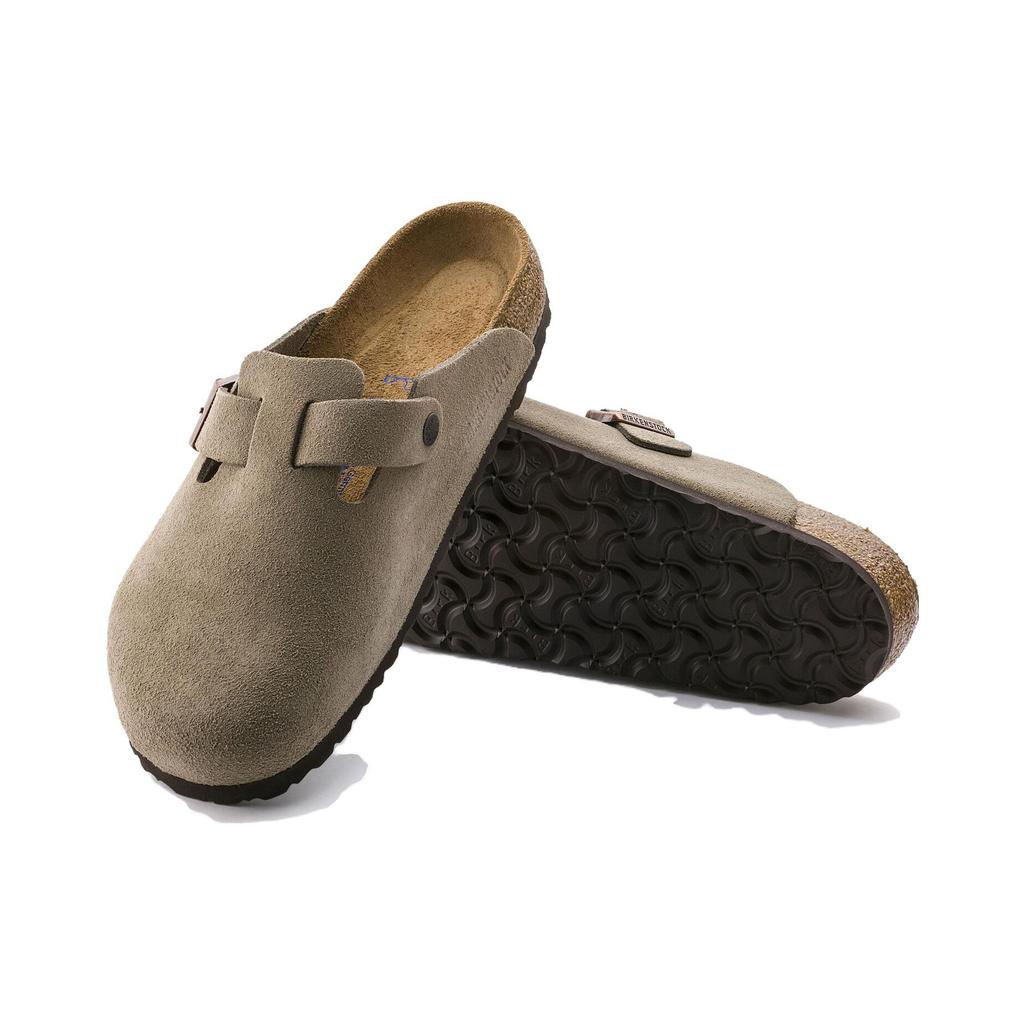 Birkenstock Бостон Мягкая стелька Замша Широкие 'Тауп' Мужские 0560771