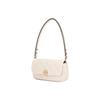 Tory Burch Quilted Logo Leather Shoulder Bag Women bags Beige 158137-724