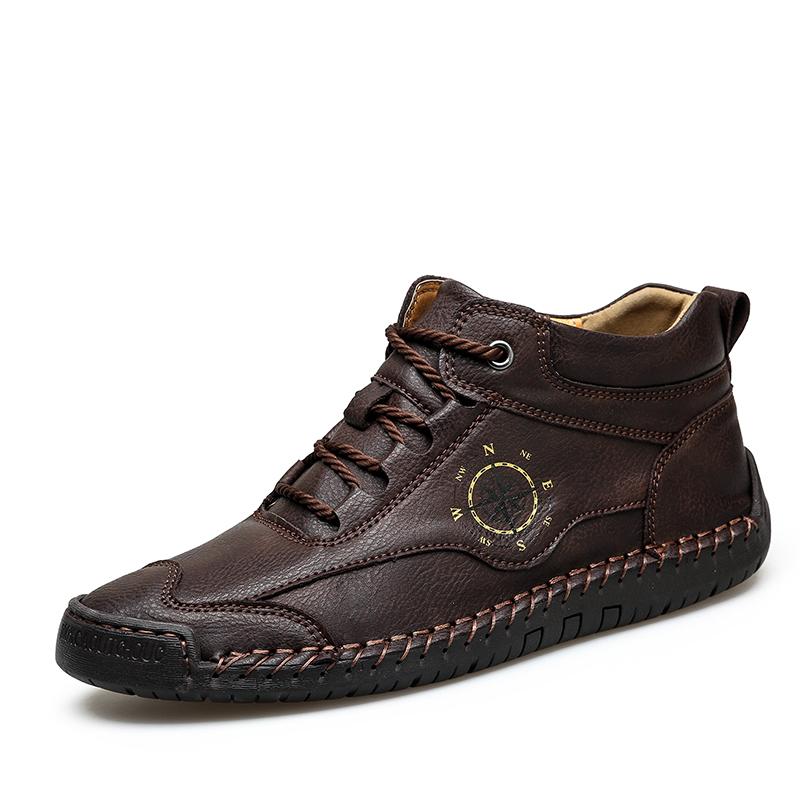Высокие мужские кожаные повседневные кроссовки Модные кроссовки Zapatillas Hombre Весна Осень Мужская уличная обувь Ботинки Большой размер 48 9959