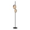Floor Lamp Vintage Minimalist Black and Gold Light Double Lampshade Reading Bedside Sofa Side Lounge Standing Light
