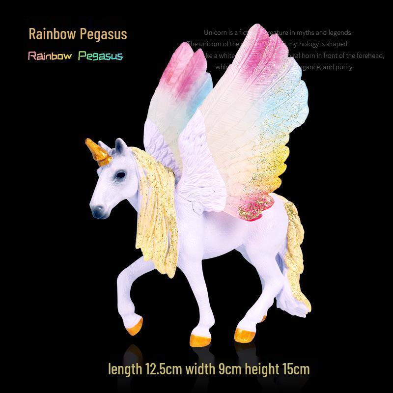 European Pegasus & Unicorn Figurine - Mythical Magic Creature Model