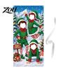 Winter Party Decoration Backdrop Christmas Photo Banner with Face Cutout Decorations, Santa Snowman Holiday Portrait Photography Background Backdrop,