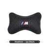 WCHT7 For BMW Leather Car Headrest Lumbar Support Neck Pillow Waist Cushion Auto Accessories E30 E34 E36 E39 E46 E52 E53 E60 E61 E62