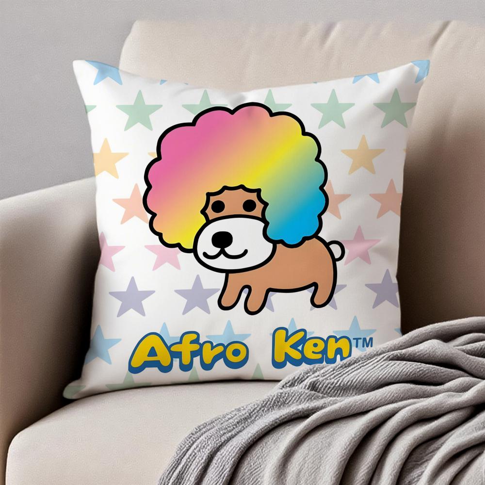 Japan AAfro KKen Cushion Cover Pillowcase Antidustmite Invisible Zipper Short Plush Sofa Cushion