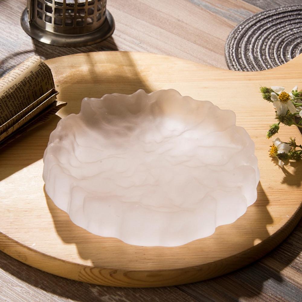 Изысканная тарелка из матового стекла Элегантная десертная тарелка Креативная тарелка для послеобеденного чая Кухня