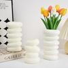 1 шт. Пластиковая спиральная белая ваза Скандинавская креативная емкость для цветочной композиции для кухни, гостиной, спальни, украшение для дома, орнамент