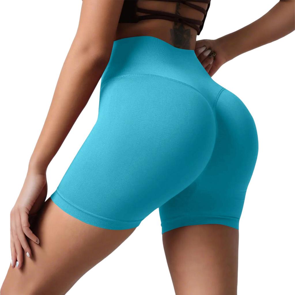 Женские повседневные шорты для йоги Peach Butt с высокой талией, для занятий фитнесом, телесного цвета, с высоким отскоком, для бега, три четверти