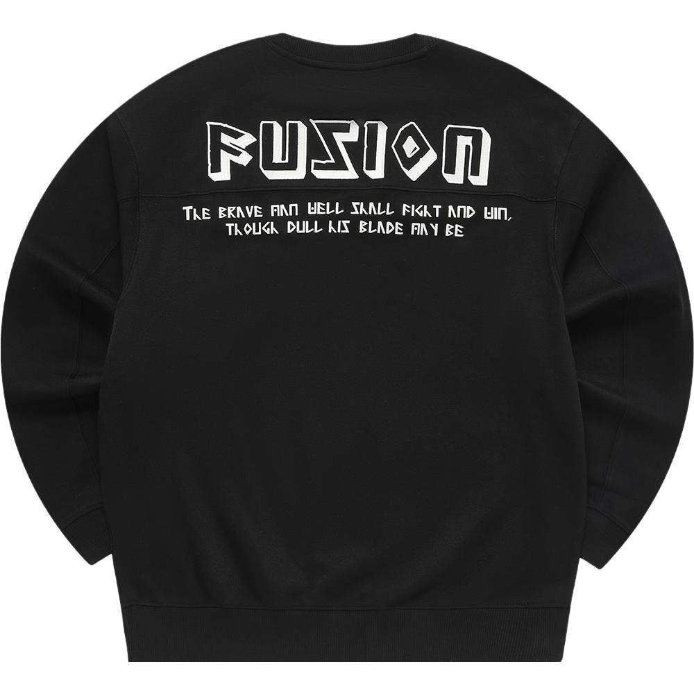 Fila Fusion Модная повседневная свободная прямая толстовка с капюшоном Мужские толстовки Черная T11M343204FBK