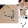 Premium Alloy Butterfly Necklace With Pearl Rhinestones For Women Jewelry
