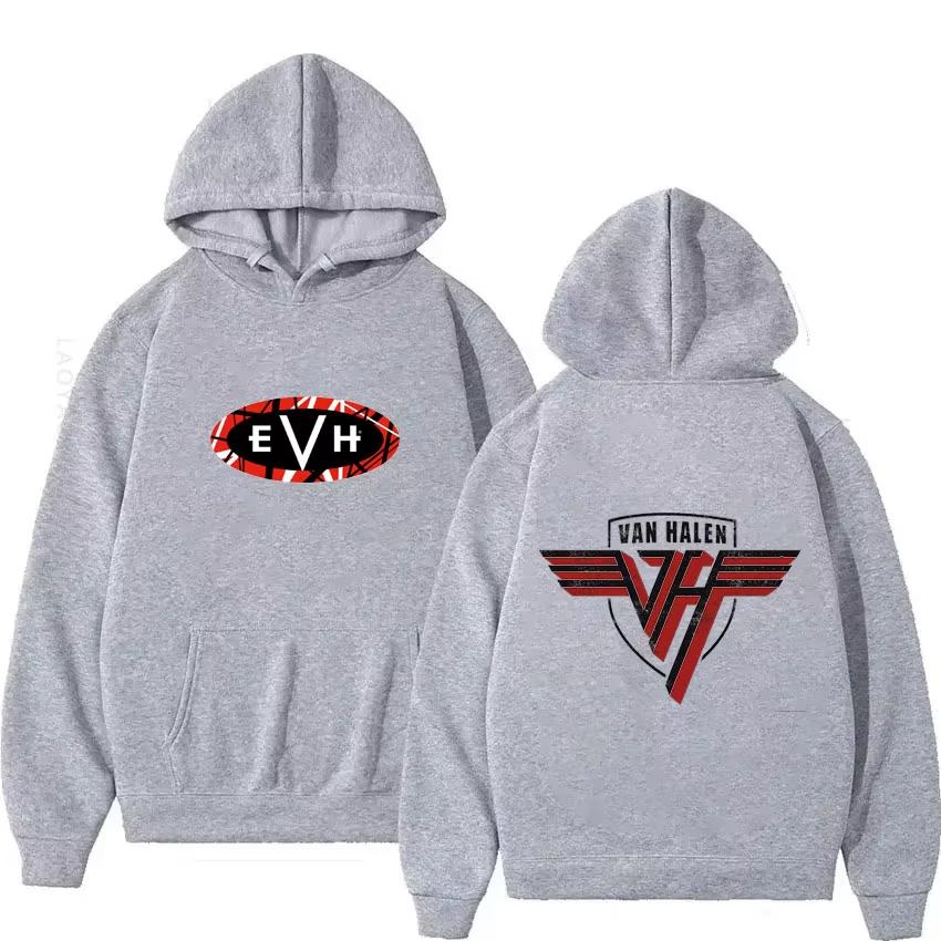 Эдди Ван Хален Evh Тема Новые Худи и Свитшоты Мужские и Базовые Худи с Принтом Y2k Мужская Одежда Рубашка с Капюшоном Осень