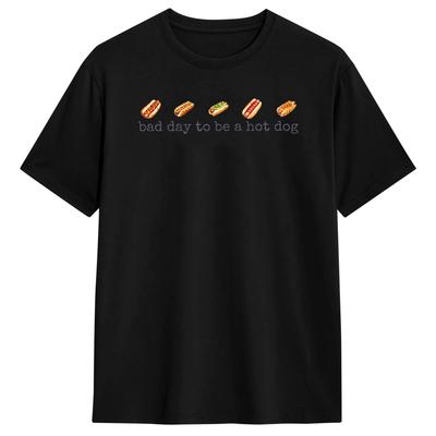 Funny 4th Of July Independence Day Bad Day To Be A Hotdog T Shirt Harajuku Tshirts Short Sleeve Vintage Tshirt Cotton Clothes