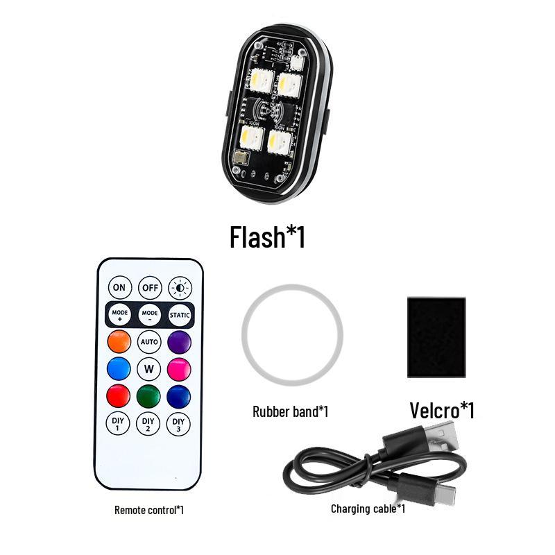 Улучшенный 150 мАч высокояркий восьмицветный авиационный фонарь с радиочастотным пультом и стробоскопическим предупреждением для украшения автомобиля