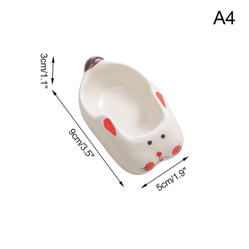Милая кошка керамическая маленькая тарелка мини горчица песто томатный кетчуп соевый соус тарелка приправа тарелки с ручкой для домашнего ресторана