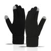 Touch Screen Gloves for Women Cute Winter Students Cycling Warm and Cold Resistant Korean with Thick Velvet Five Finger Knitted Gloves