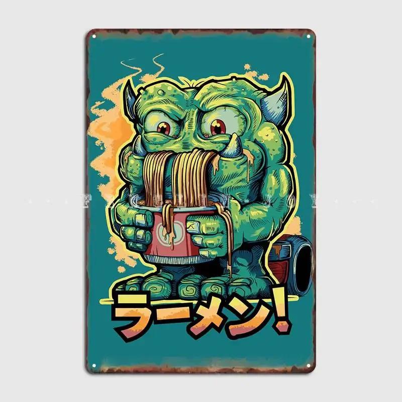 Monster Ramen Metal Sign Club Garage Club Designing Garage Decoration Tin Sign Poster