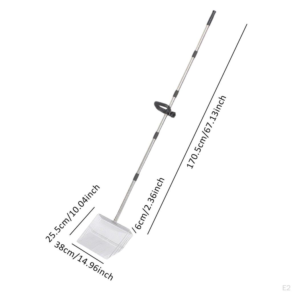 Совок для кошачьего туалета телескопический с длинной ручкой, сверхпрочный, не нужно наклоняться, большой, для твердого песка