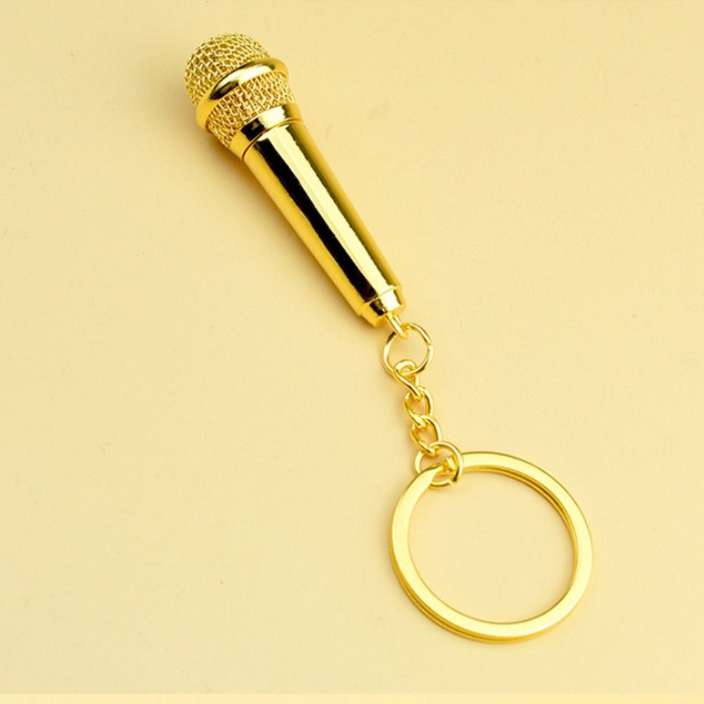 Fashion Car Key Holder Personalized Pendent Key Chain Microphone Key Ring Women Men