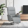 VidaXL Recliner Armchair with Footrest Light Grey Fabric 356561