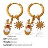 Stainless Steel Cartoon Christmas Tree & Elk Ear Cuff Earrings