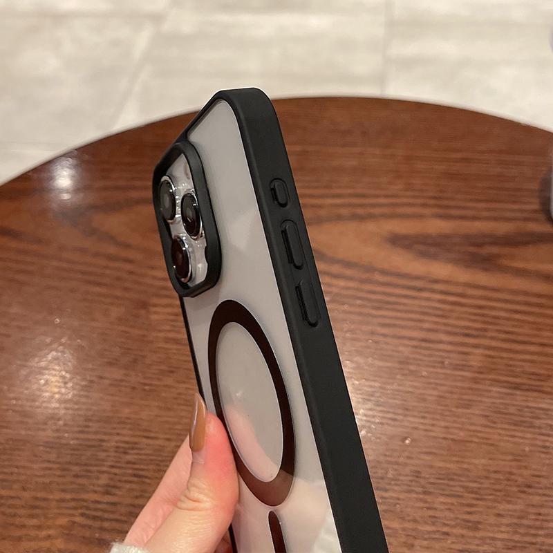 Цветная рамка прозрачный акриловый магнитный чехол для телефона iPhone 16 Pro Max 15 14 Pro 11 13 12 11 для Magsafe противоударный защитный чехол для объектива TPU прозрачный чехол