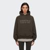 Fear of God Essentials Флисовая толстовка с вельветовым логотипом, длинный рукав, унисекс, цвет Дерево, Черно-коричневый, FOG-FW22-558