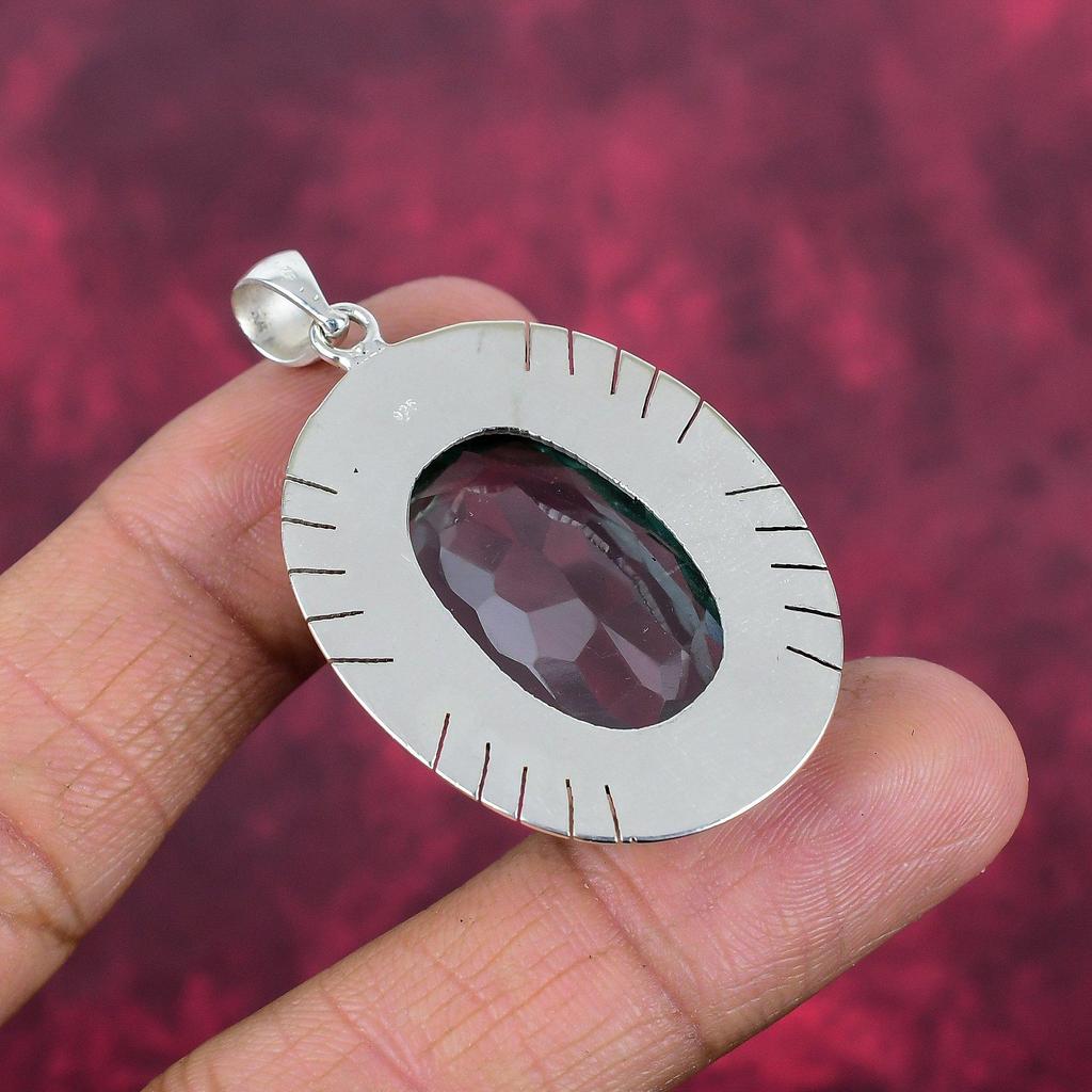 Подвеска Aqua Apatite из цельного серебра 925 пробы, подвеска из драгоценного камня ручной работы, подарки для жены, абсолютно новая подвеска