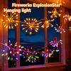 Разноцветные огни фейерверков, Подвесные взрывные гирлянды, Рождество, Новый год, праздник, для гостиной в помещении, сада, украшение для вечеринки на День святого Валентина