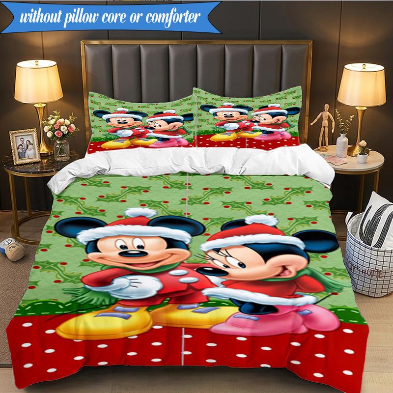 Mouse Couple 3pcs K-pop music group Bedding set,Ideal for Bedroom, Dormitory,Including Duvet Cover And 2pcs Pillowcases,Fan gifts
