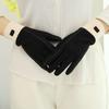 Solid Color Winter Velvet Gloves Thicken  Gloves Retro Plush Mittens  Riding