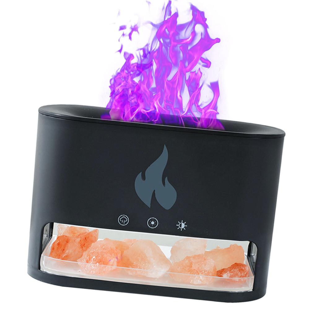 250 мл Аромадиффузор для эфирных масел Тип C Питание от USB Автоматическое отключение Ночник 4 цвета пламени Диффузор-солевая лампа