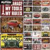 Hot Rod Garage Vintage Metal Sign Tin Sign Vintage  Decoration Plaque Home Wall Decor Bar Sign Home Decor Poster Drop Shipping