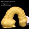Большой лысый большой золотой силиконовый анальный штекер, анус мягкой формы, анальное расширение, большой толстый фаллоимитатор, мастурбатор