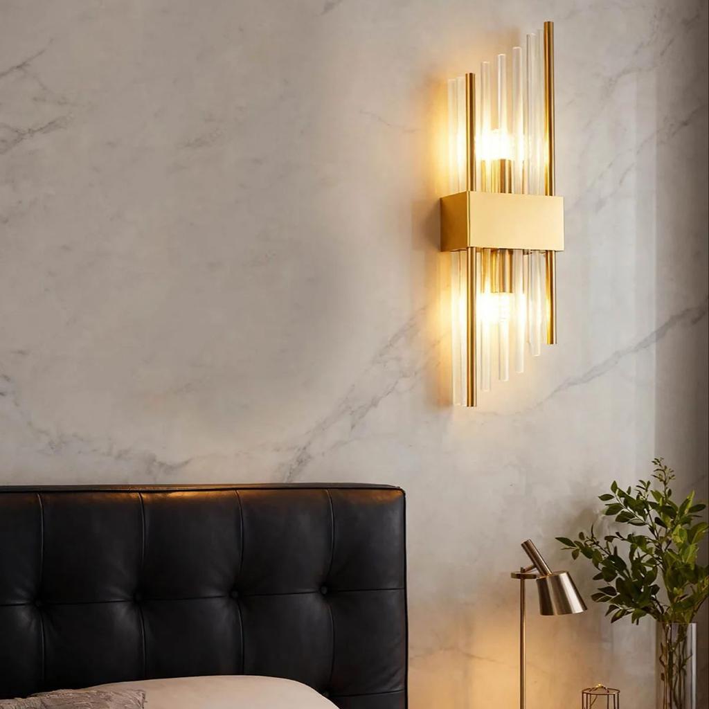 Светодиодный настенный светильник из нержавеющей стали со скошенным стеклом для прихожей, кабинета и спальни, домашний декор, прикроватные лампы, декоративные лампы