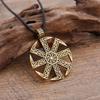 Мода Простой Подвеска-Вертушка Солнечное Колесо Ожерелье Ювелирные изделия Славянский Логотип