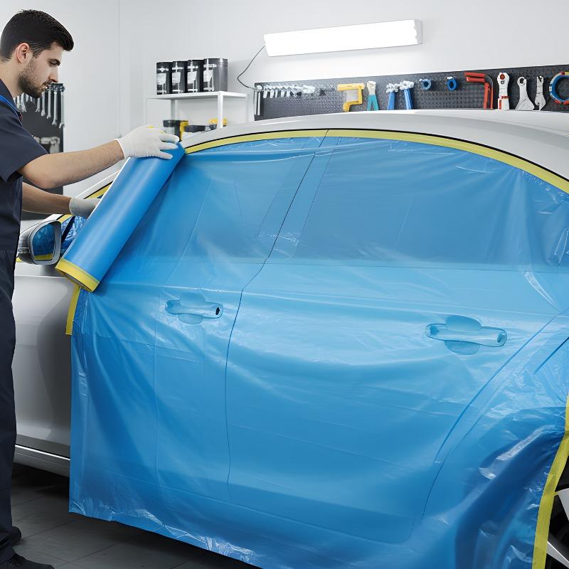 Защитная пленка для покраски автомобиля Защитная пленка для покраски автомобиля Пластиковая ткань Остаточная краска Пыль Пластиковая защитная ткань Наклейки