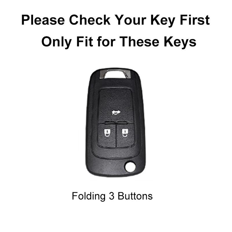 Кожаный складной чехол для автомобильного ключа для Chevrolet Cruze Aveo Trax Sail Malibu Captiva Opel Vauxhall Astra J Corsa Insignia Mokka