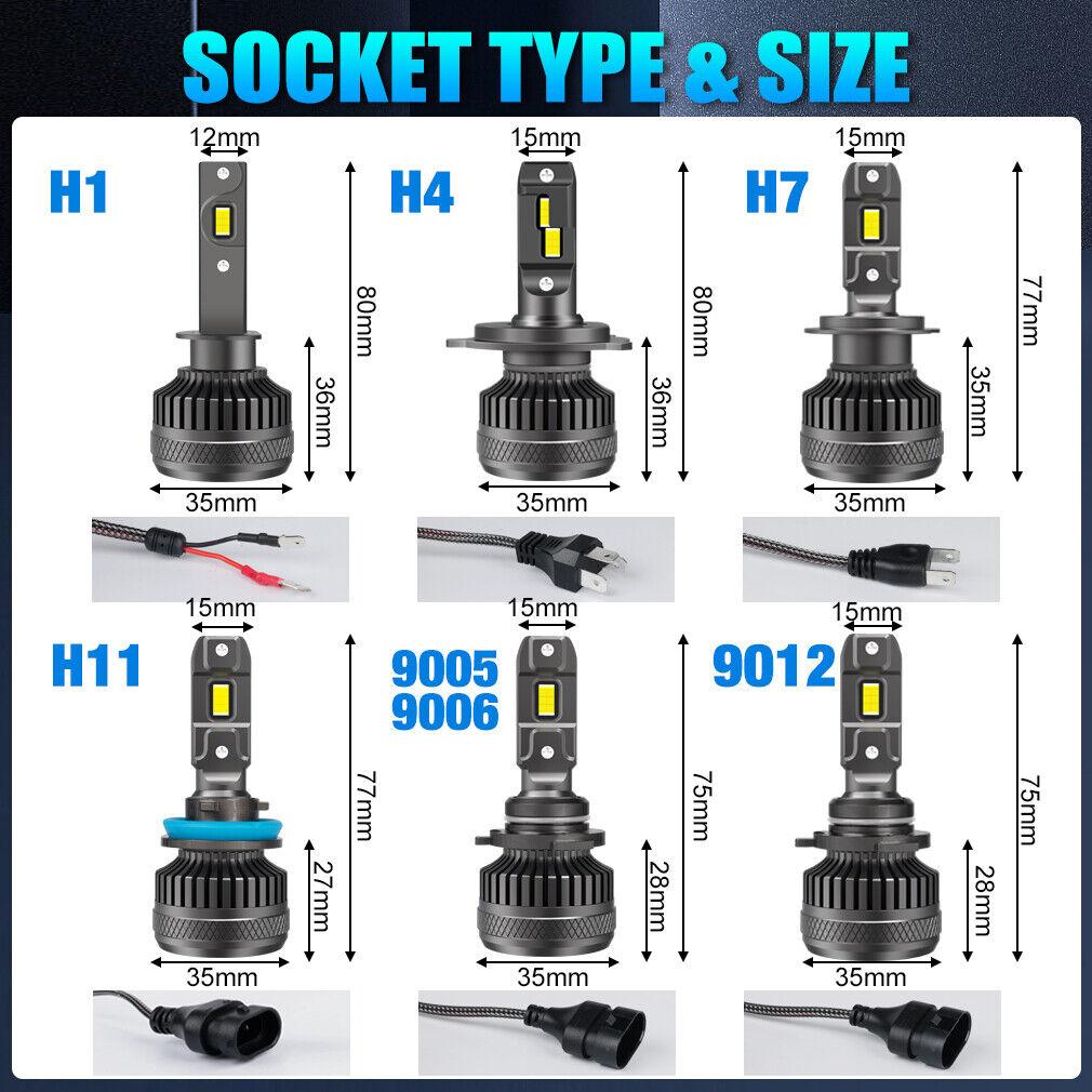 2 шт. H1 H4 H7 светодиодный Canbus H8 H11 9005 HB3 9006 HB4 9012 Hir2 Turbo светодиодный светильник для фар 140 Вт 30000LM 12 В 24 В 6500 К комплект автомобильной лампы