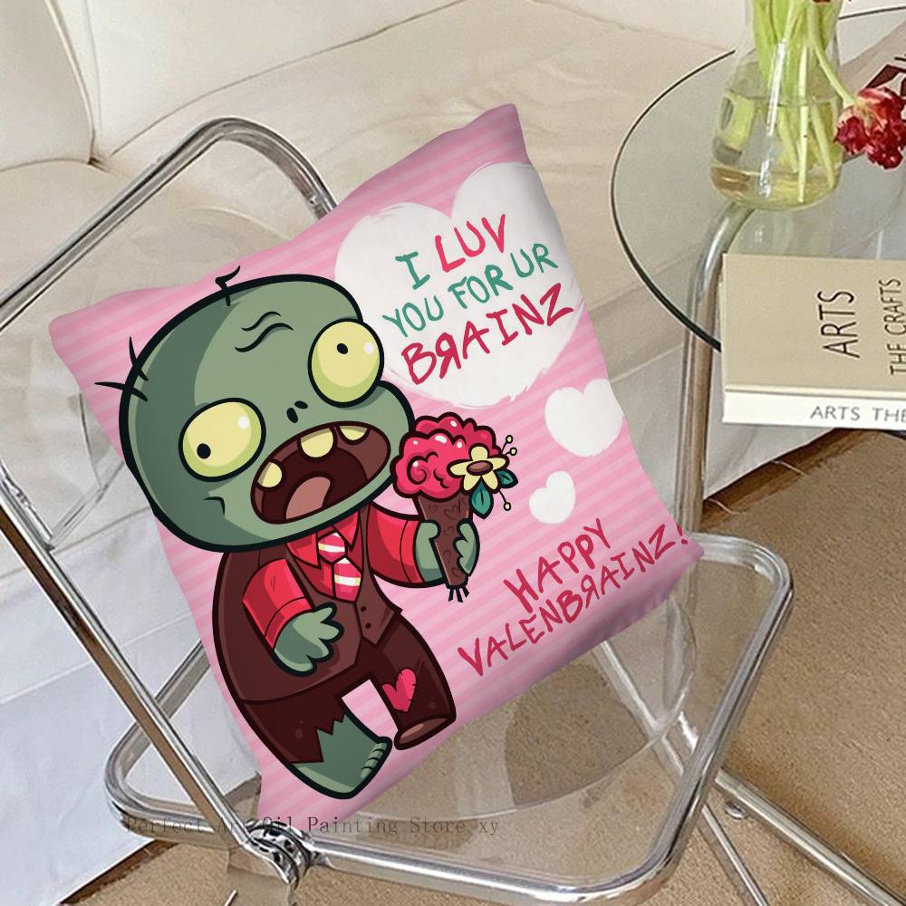 1 шт. Классическая игра P-Plants Vs Z-Zombies Наволочка Модная Квадратная Наволочка Спальня Диван Комната Ins Декор Отдых